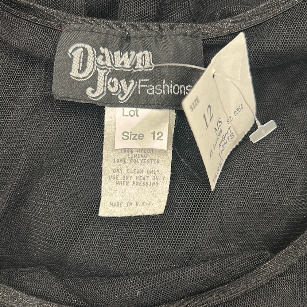 Dawn Joy Fashions Black Cover/Robe, Size 12 - Picture 6 of 8